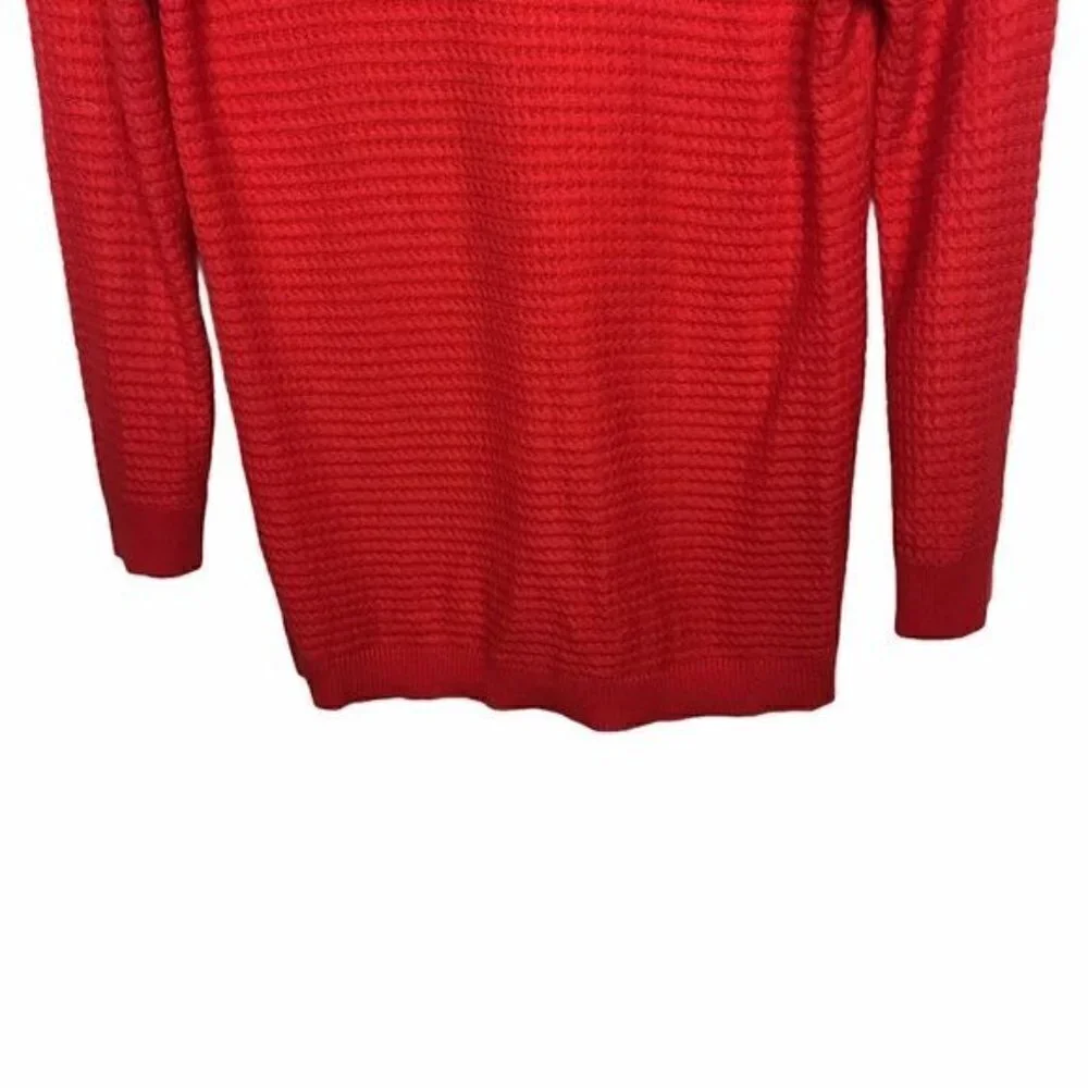 Ann Taylor Factory Lightweight Red Knit Sweater XS